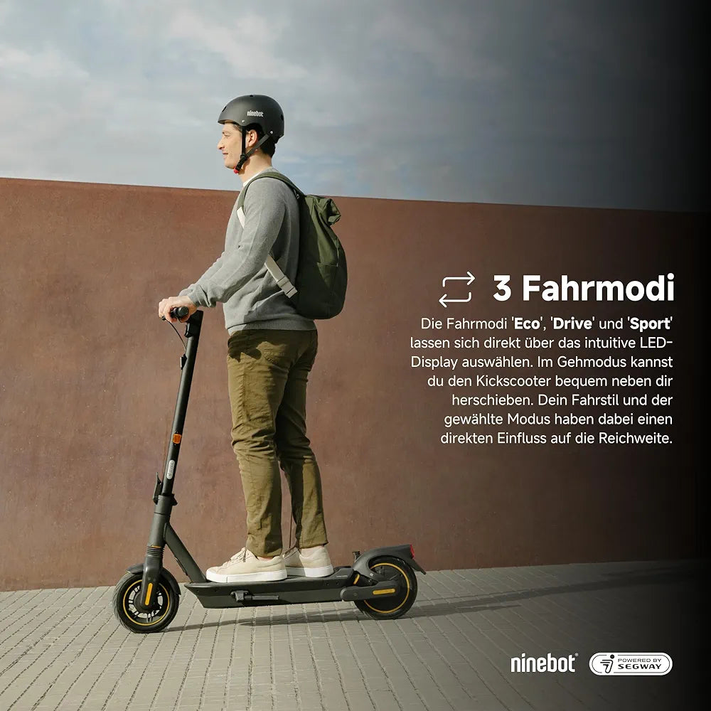 Segway-Ninebot MAX G2 D, E Scooter mit Straßenzulassung für Erwachsene, max. 20 km/h Geschwindigkeit, 70 km Reichweite, Lange Reichweite