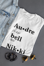 Load image into Gallery viewer, Audre, bell and Nikki Tee (unisex)
